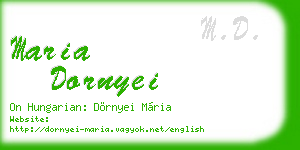maria dornyei business card